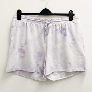 Loralette by City Chic Lilac Tie Dye Cotton Jersey Shorts UK 14/16 