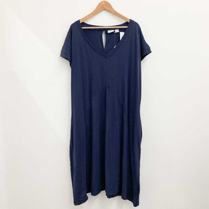 Zim & Zoe by City Chic Navy Plain Relaxed Fit Cotton Jersey Dress UK 22/24