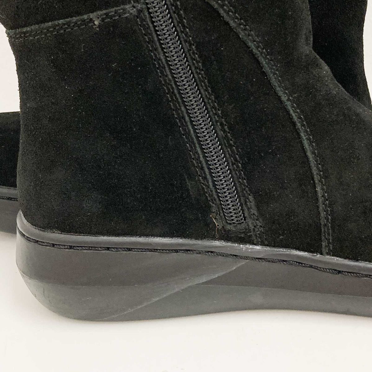 Rocket Dog Black Suede Faux Shearling Lined Winter Boots UK 3 Green
