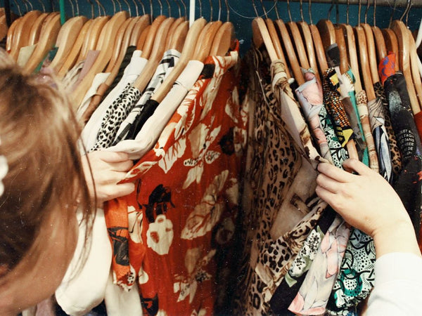 Woman with too many clothes 