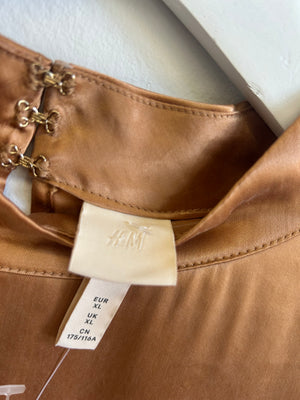 H&M Satin Copper Blouse XL