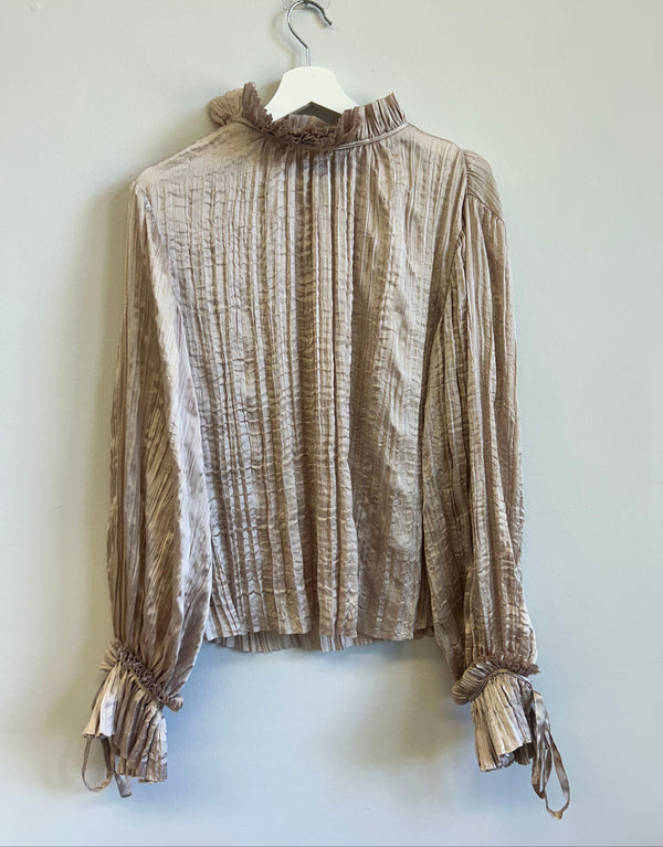 H&M Oyster Crinkle Blouse M
