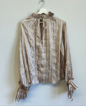 H&M Oyster Crinkle Blouse M