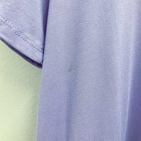 Evans Lilac Plain V-Neck Soft Stretch T-Shirt UK 18