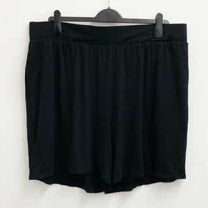 Avenue Black Soft Stretch High Rise Relaxed Shorts UK 24 