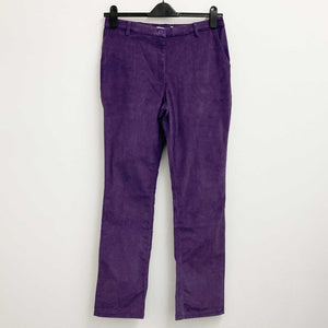 Lily Ella Purple Stretch Cord Straight Leg Trousers UK 14