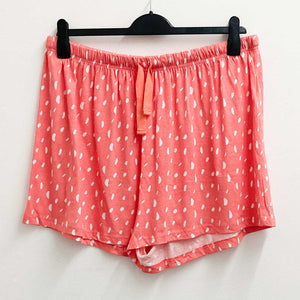 Evans Coral Printed Cotton Sleep Shorts UK 22/24 Curve Fit