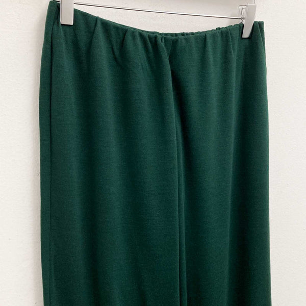 Lily Ella Forest Green Wool Mix Pull-On Wide Leg Trousers UK 10 Short