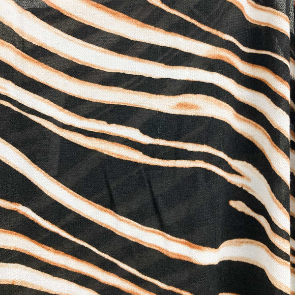 City Chic Black & Brown Zebra Print Strappy Slip Dress UK 20