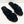 Evans Black Faux Suede Soft Knot Slip-On Flatform Sandals UK 6E