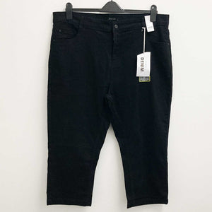 Evans Black Cropped Denim Skinny Stretch Cotton Blend Jeans UK 24