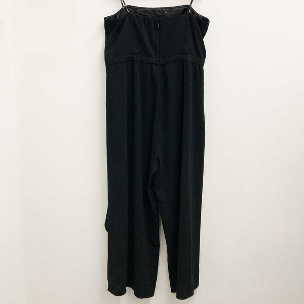 City Chic Jumpsuit Size 20 Black Strapless Wide Leg