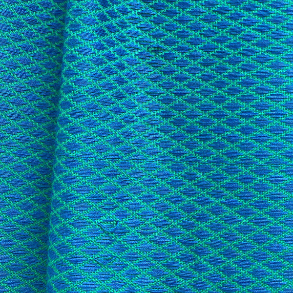 Lily Ella Skirt UK 18 Blue & Green Woven Patterned Midi 