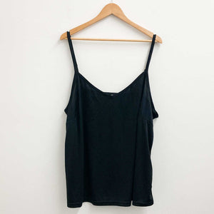 Set of 3 Black City Chic Cami Vest Tops UK Size 22/24