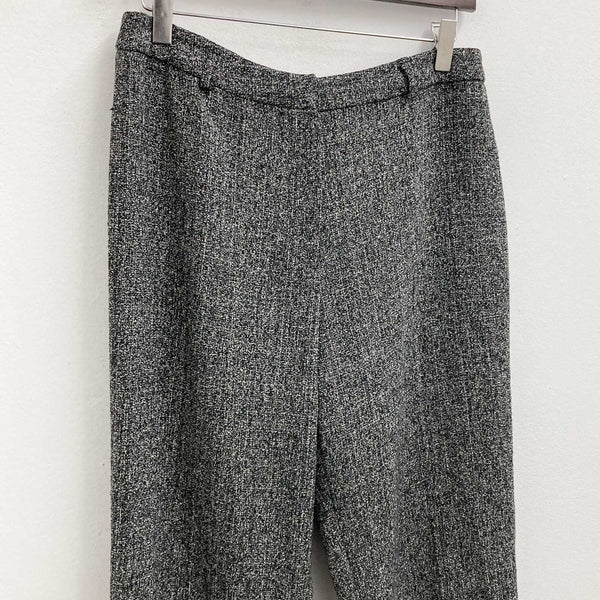 Principles Trousers UK 12 Black Mix Smart Tailored Bootcut