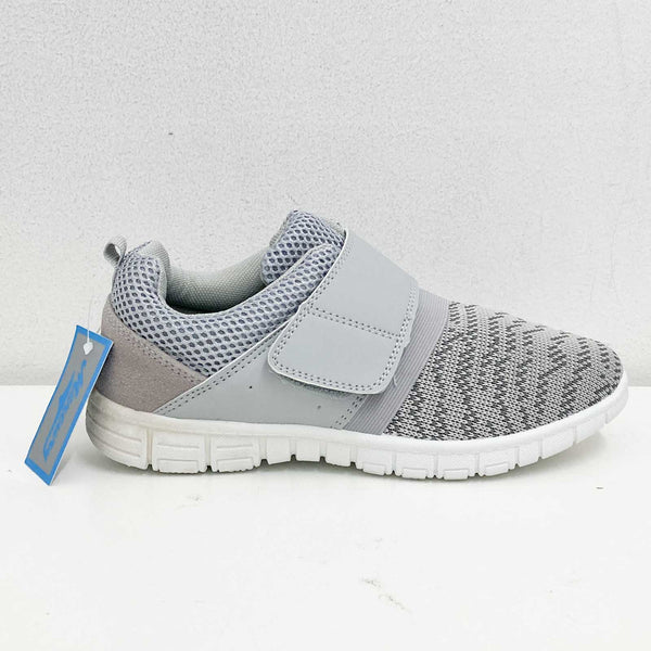 Mercury Trainers UK 3 Grey Hook & Loop Strap Lightweight Mesh Grip Sole