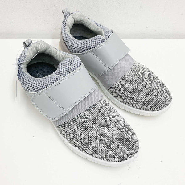 Mercury Trainers UK 4 Grey Hook & Loop Lightweight Mesh Grip Sole