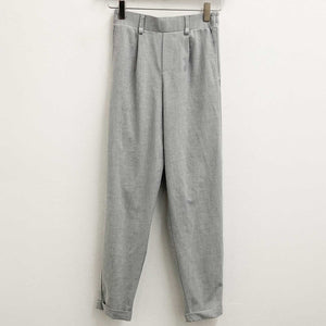 Bershka Trousers XS Light Grey Cropped Tailored