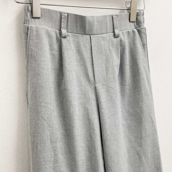 Bershka Trousers XS Light Grey Cropped Tailored