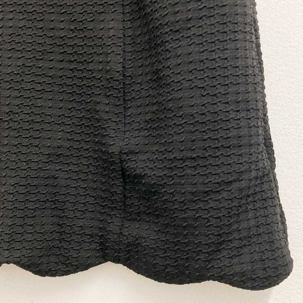 Minkpink Mini Skirt XS Black Scallop Hem Textured