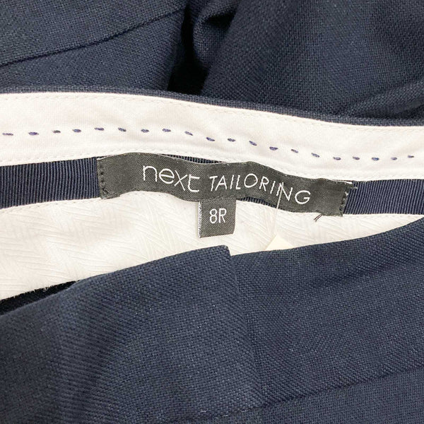 Next Trousers Size 8R Navy Tailored Straight Leg
