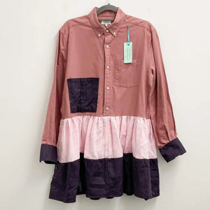 Upcycled Dusky Pink Shirt Dress S/M