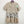 Upcycled Collarless Beige Stripe Shirt Dress M/L