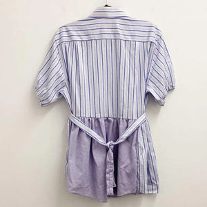 Upcycled Blue Stripe Shirt Tunic M