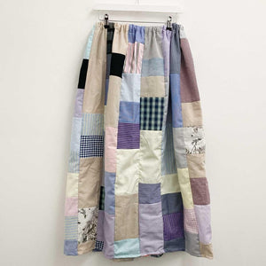 Upcycled Patchwork Maxi Skirt M