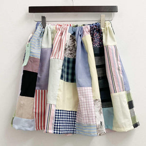 Upcycled Patchwork Short Skirt M