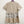 Upcycled Collarless Beige Stripe Shirt Dress M/L