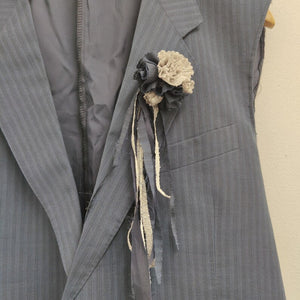 Upcycled Gender Neutral Sleeveless Jacket and Long Skirt L
