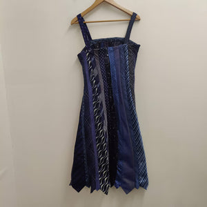 Upcycled Blue Tie Dress M