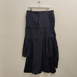 Upcycled Gender Neutral Sleeveless Jacket and Long Skirt L