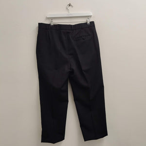 Upcycled Black Men Suit 7/8 Trousers 34"