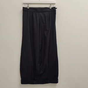 Upcycled Grey Pinstripe Upside Down Trousers Skirt S
