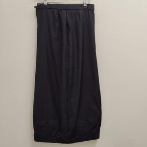 Upcycled Grey Pinstripe Upside Down Trousers Skirt S
