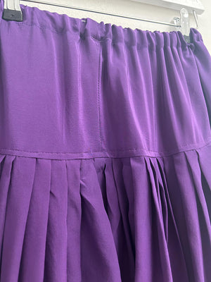 Upcycled Sari Purple Cuffed Balloon Trousers S