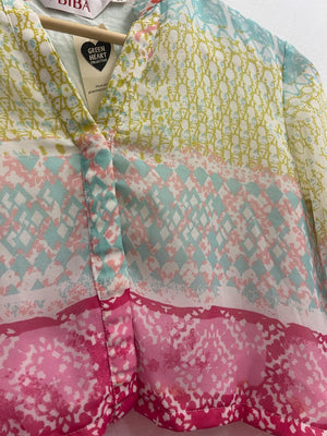 Upcycled Sari Pink Lightweight Jacket S