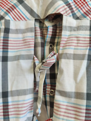 Upcycled Checked Short Sleeve Shirt M