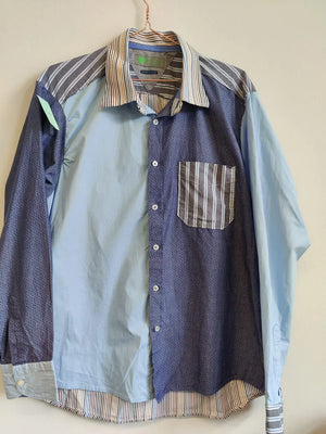 Upcycled Men's Mix And Match Long Sleeve Shirt XL