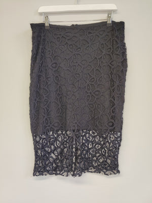 Zara Black Lace Skirt XL