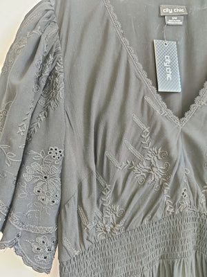 City Chic Black Aria Dress UK16