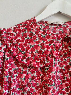 Tu Red Floral Blouse UK16