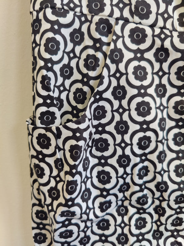 Nine West Black and White Cotton Dress UK14