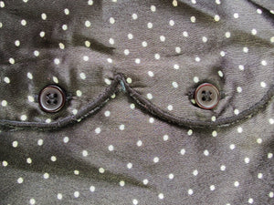 TopShop Black Polka Dot Satin Blouse UK8