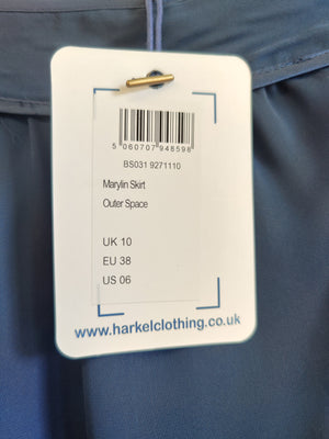 Harkel Navy Blue Wrap Skirt UK10