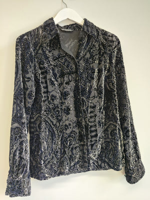 M&S Autograph Black Sheer Blouse UK12