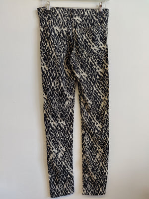 The Kooples Black Snakeskin Skinny Trousers UK6