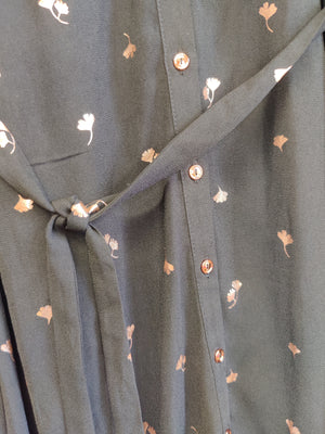 Oasis Black Shirt Dress UK12